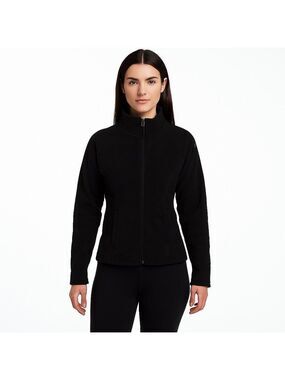 Spyder Sherpa Jacket Women Small Black Furry Full Zip Soft Lined Cozy Outerwear